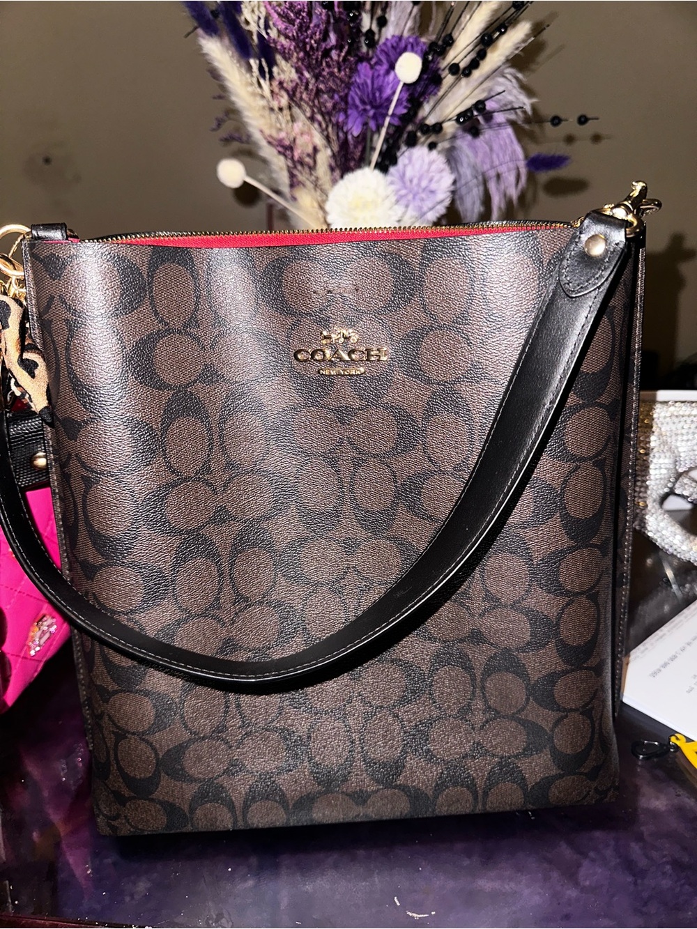 Coach Mollie Bucket Bag Leather Shoulder Bag